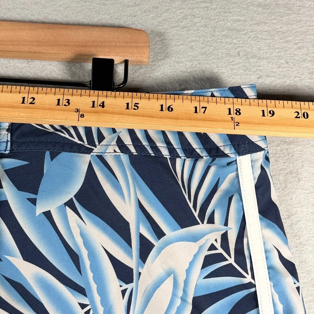 Quiksilver Mens Boardshorts Blue Tropical Palm Ombre Hawaii Surf Shorts Size 36